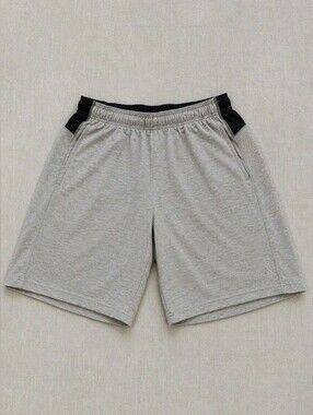 Men's Grey Athletic Shorts with Black Trim